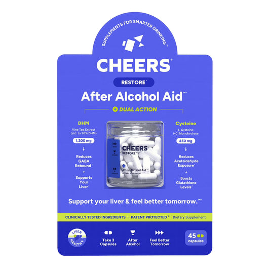 CHEERS RESTORE Anti-Cruda & Resaca — Escudo Hepático Avanzado (36 Cápsulas)