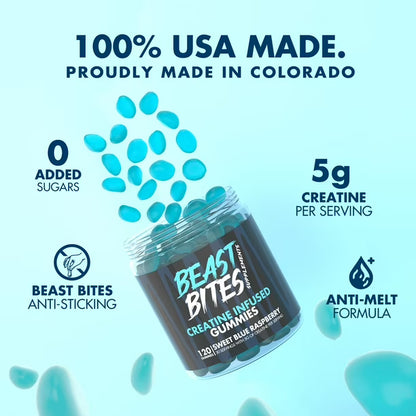 Suplemento Creatina Gomitas Beast Bites — Fuerza y Rendimiento (150 Gomitas)