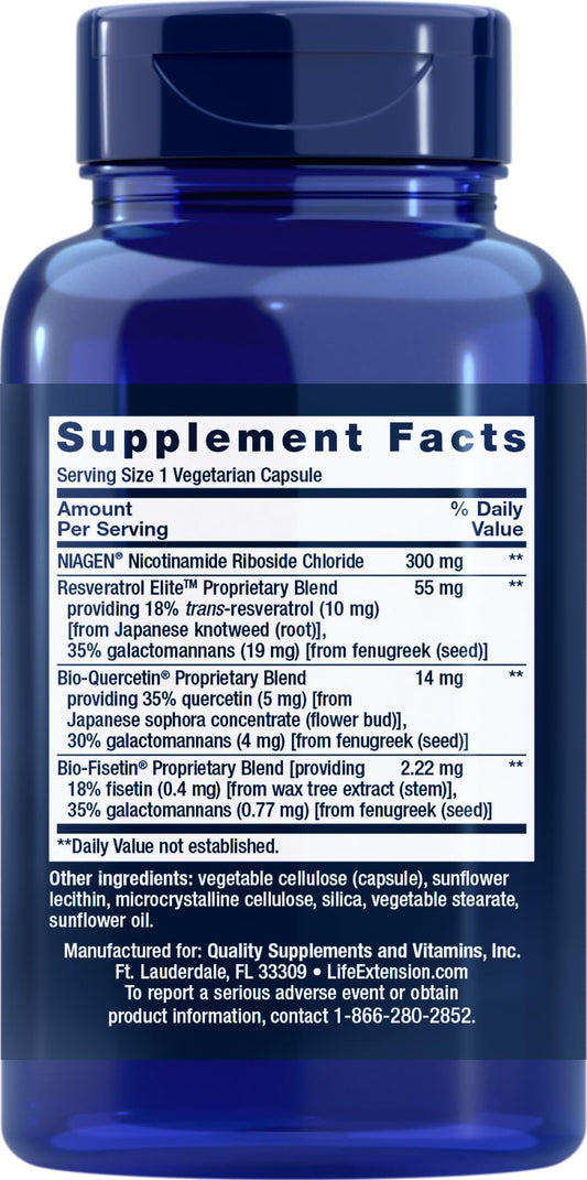 Life Extension® NAD+ Cell Regenerator™ — Longevidad y Vitalidad Celular (30 Cápsulas)
