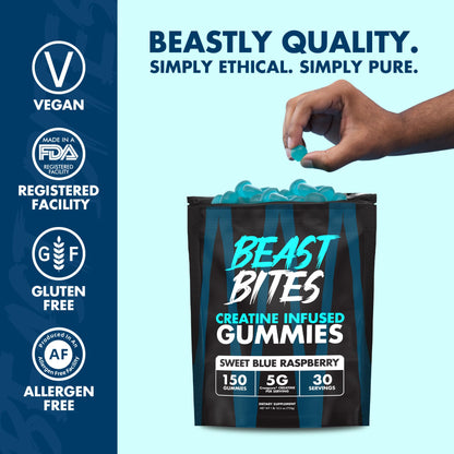 Suplemento Creatina Gomitas Beast Bites — Fuerza y Rendimiento (150 Gomitas)