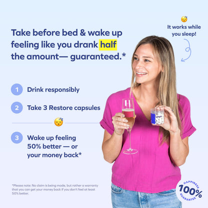 CHEERS RESTORE Anti-Cruda & Resaca — Escudo Hepático Avanzado (36 Cápsulas)