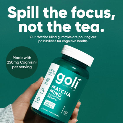 Goli® Matcha Mind — Enfoque, Atención y Salud Cognitiva (60 Gomitas)