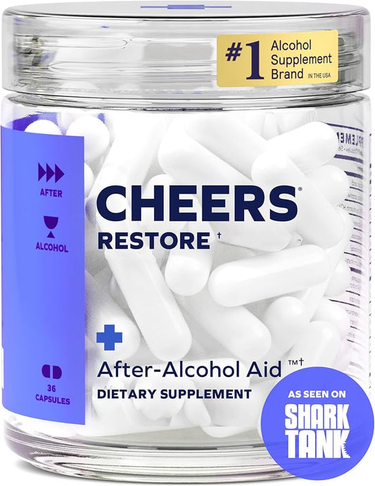 CHEERS RESTORE Anti-Cruda & Resaca — Escudo Hepático Avanzado (36 Cápsulas)