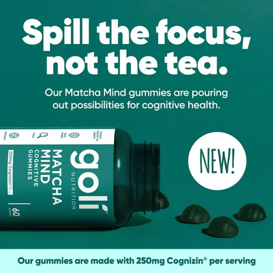 Goli® Matcha Mind — Enfoque, Atención y Salud Cognitiva (60 Gomitas)