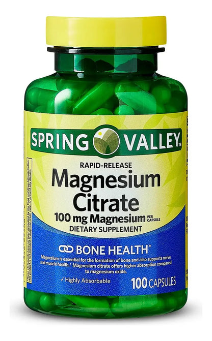 Spring Valley Citrato De Magnesio 100cap
