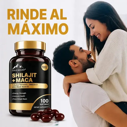 Shilajit + Maca COLD MOUNT — Fuerza, Vitalidad y Balance Adaptógeno (100 Cápsulas)