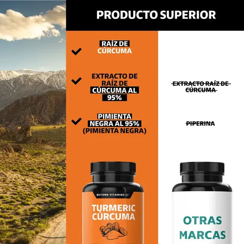 Turmeric Cúrcuma  — Máxima Absorción con Piperina al 95% (150 Cápsulas)