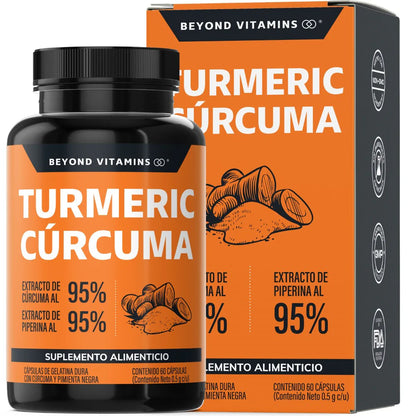 Turmeric Cúrcuma  — Máxima Absorción con Piperina al 95% (150 Cápsulas)