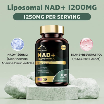 Megneta NAD+ Liposomal con Trans-Resveratrol (100 Cápsulas Blandas)