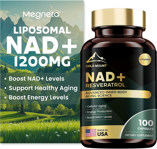 Megneta NAD+ Liposomal con Trans-Resveratrol (100 Cápsulas Blandas)