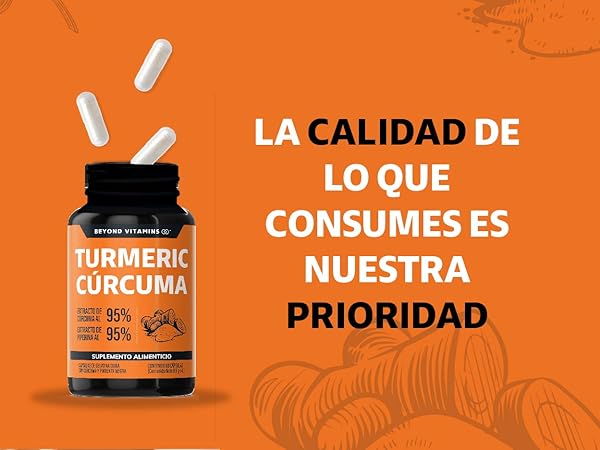 Turmeric Cúrcuma  — Máxima Absorción con Piperina al 95% (150 Cápsulas)