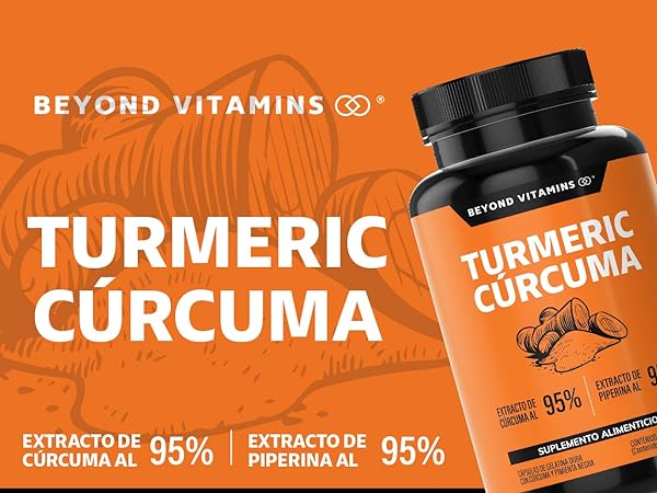 Turmeric Cúrcuma  — Máxima Absorción con Piperina al 95% (150 Cápsulas)