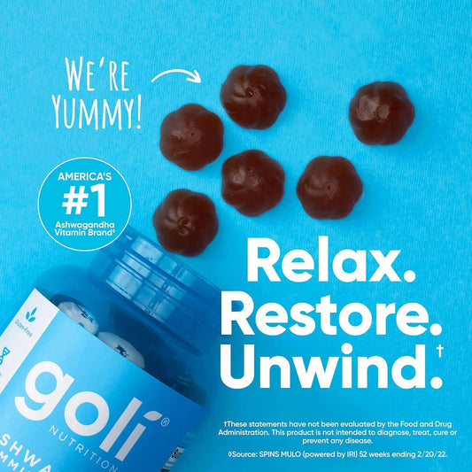 Goli® Ashwagandha — Relajación, Control de Estrés y Enfoque (60 Gomitas)